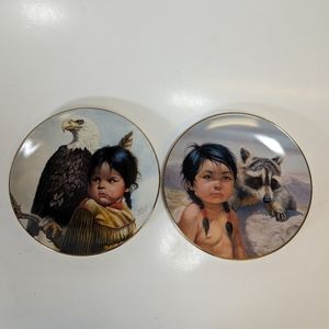 1986 Dark Eyed Friends Pride of America's Indians Plate by Perillo 1597J & 2382F